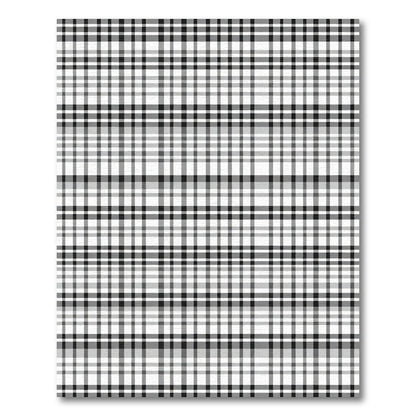 Classic Black White Plaid Squares Rug