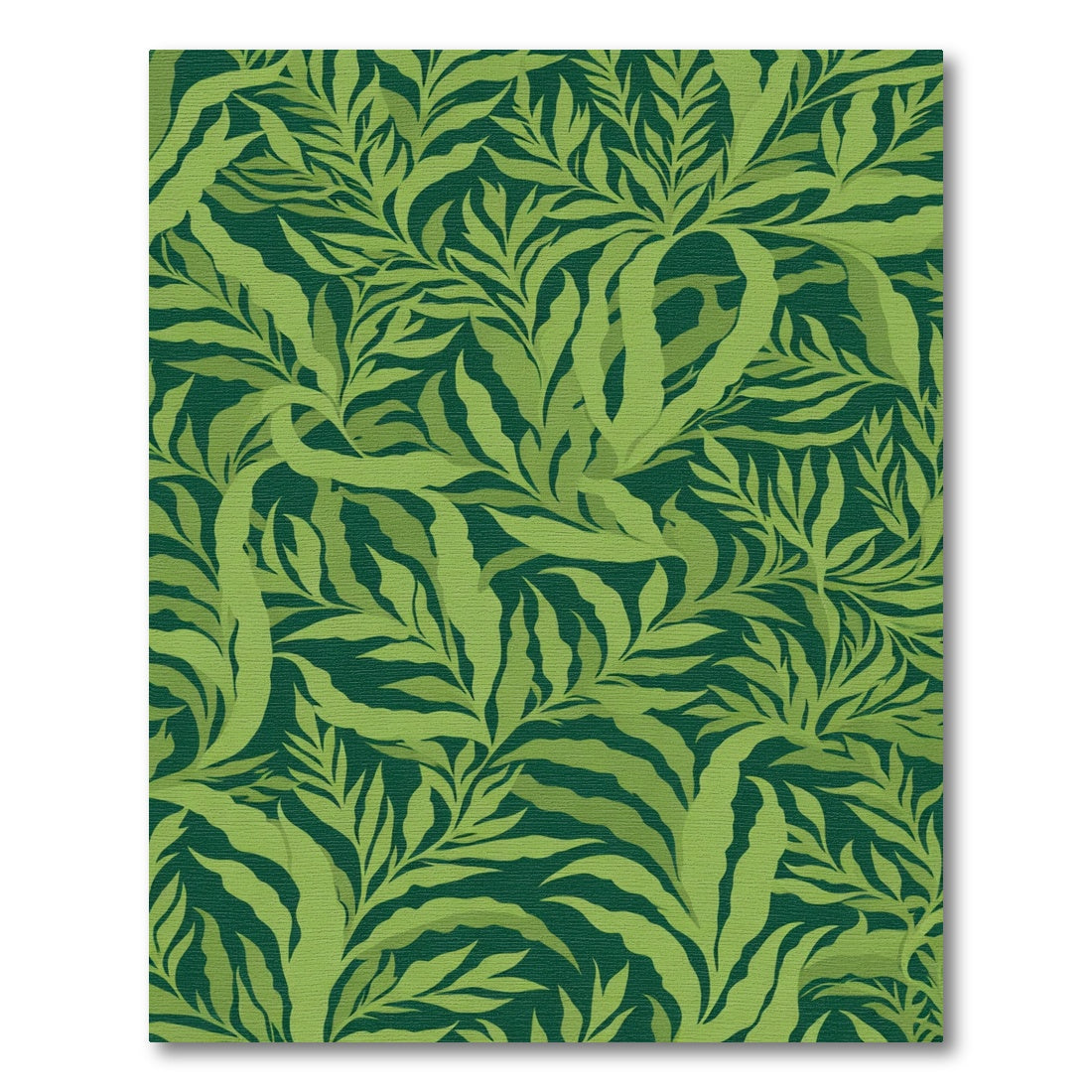 Forest Green Lush Leafy Vines Rug