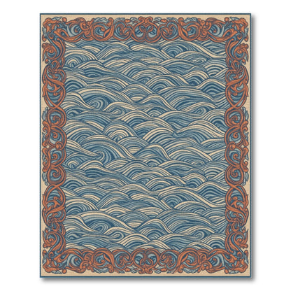 Blue Wave Coastal Area Rug