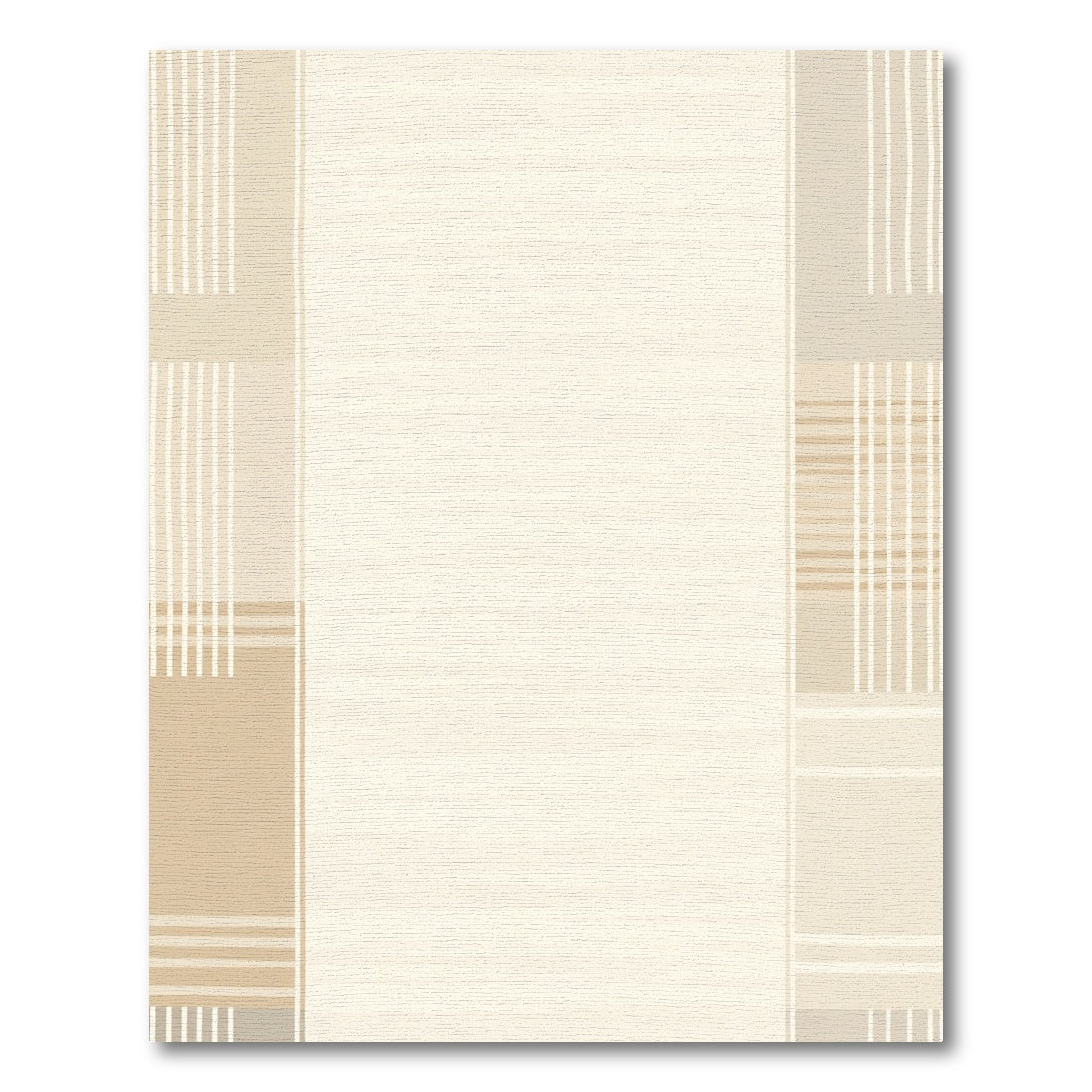 Neutral Tonal Stripe Geometric Rug