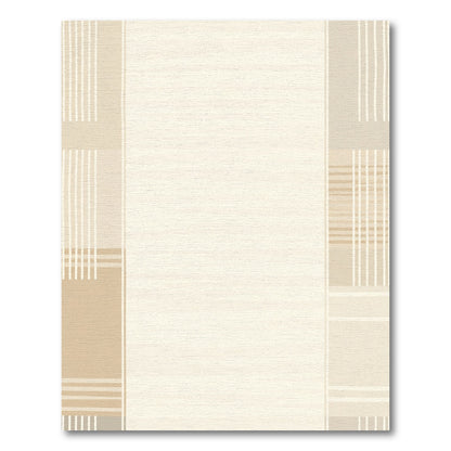 Neutral Tonal Stripe Geometric Rug