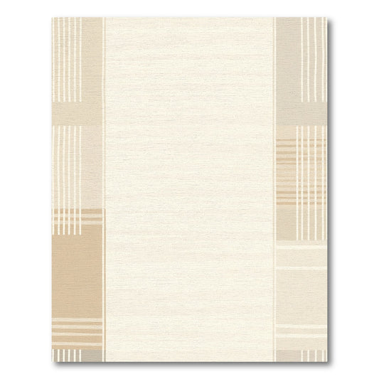 Neutral Tonal Stripe Geometric Rug