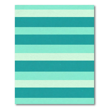 Deep Teal Mint Chroma Stripes Rug
