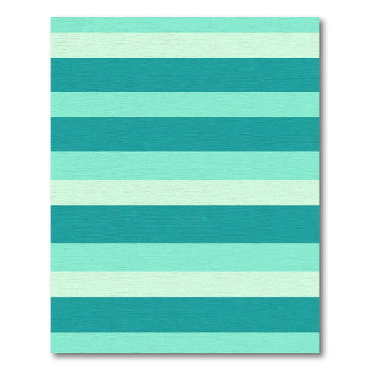 Deep Teal Mint Chroma Stripes Rug