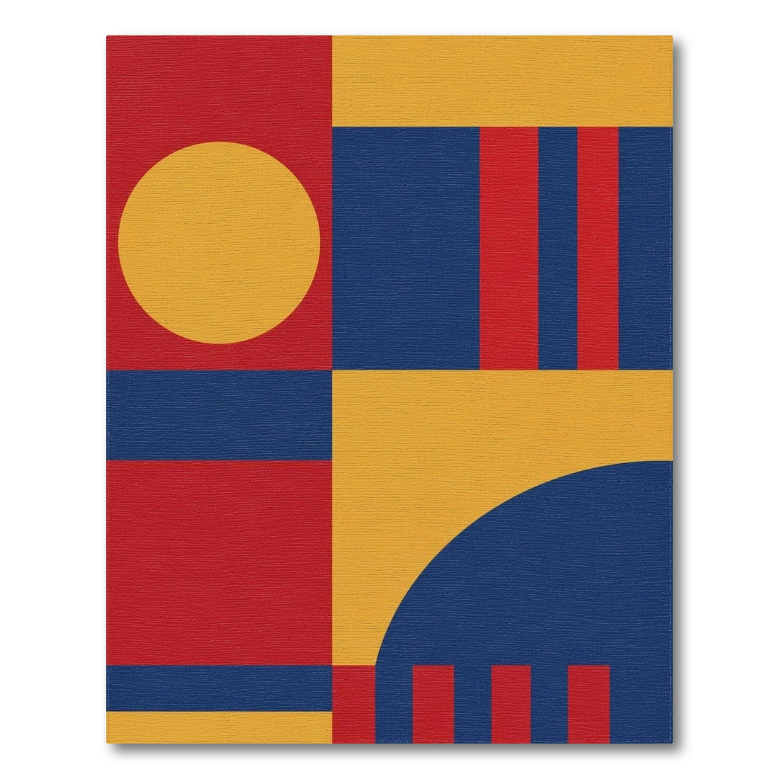 Bold Geometric Multi-Color Area Rug
