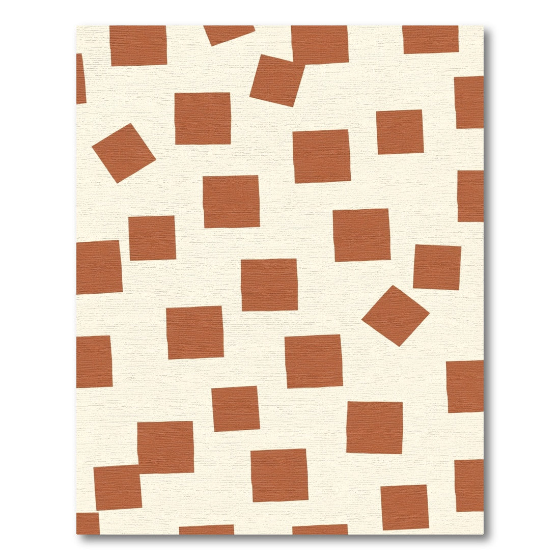 Terra Cotta Squares Random Layout Rug