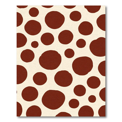 Ivory Crimson Dot Cluster Rug