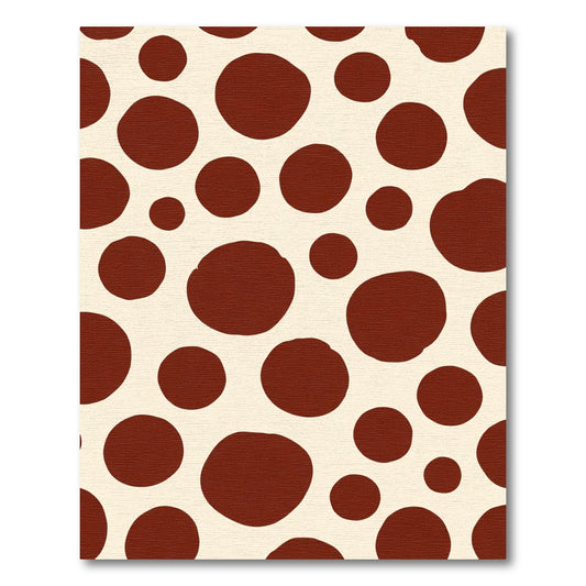 Ivory Crimson Dot Cluster Rug