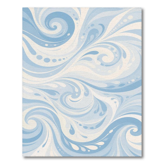 Blue Swirl Abstract Area Rug