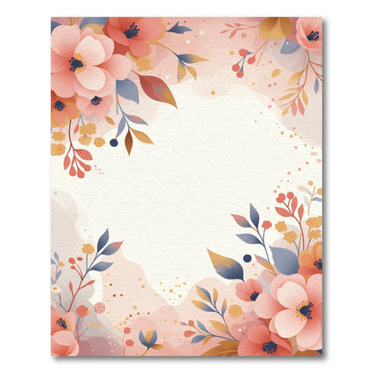 Soft Coral Blossom Garden Bloom Rug