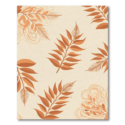 Terra Cotta Botanical Arrangement Rug