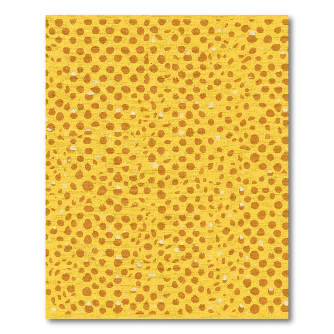 Sunny Yellow Polka Dotted Texture Rug