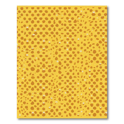 Sunny Yellow Polka Dotted Texture Rug
