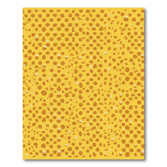 Sunny Yellow Polka Dotted Texture Rug