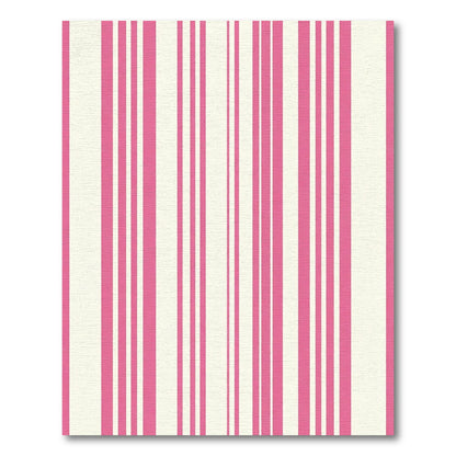 Pink Cream Vertical Stripes Rug