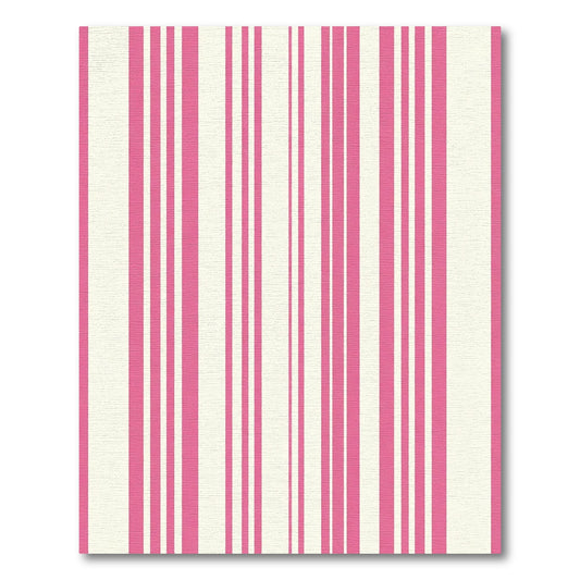 Pink Cream Vertical Stripes Rug