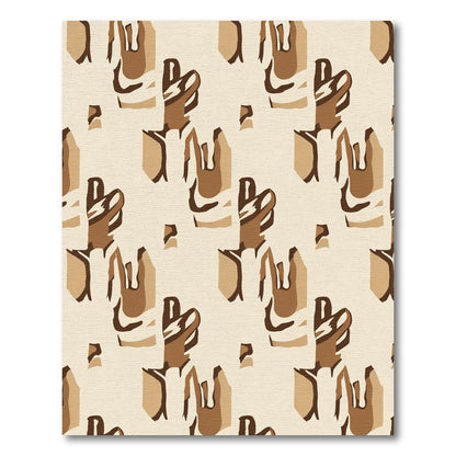 Abstract Brown Tonal Landscape Rug