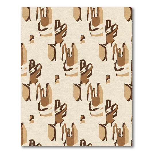 Abstract Brown Tonal Landscape Rug