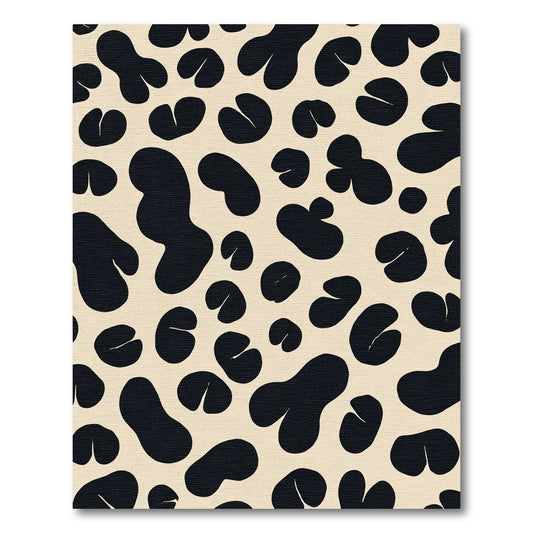 Black Cow Spotted Ochre Composition Rug