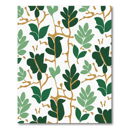 Gilded Branches Green Leaf Medley Rug