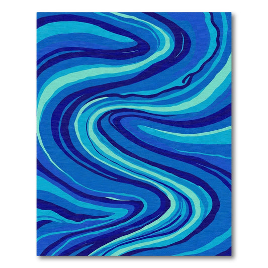 Deep Ocean Swirl Abstract Rug