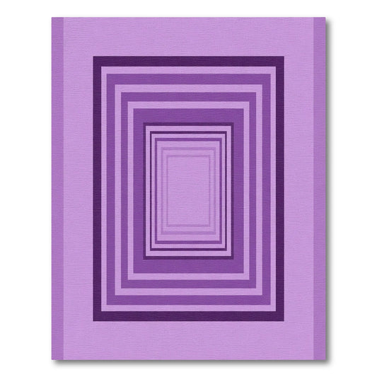 Lavender Nested Square Perspective Rug