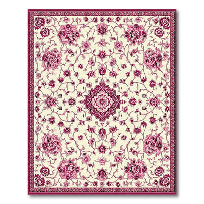 Pink Floral Medallion Vintage No. 10 Area Rug