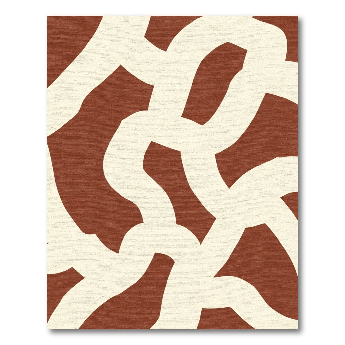 Organic Cream Braided Russet Rug