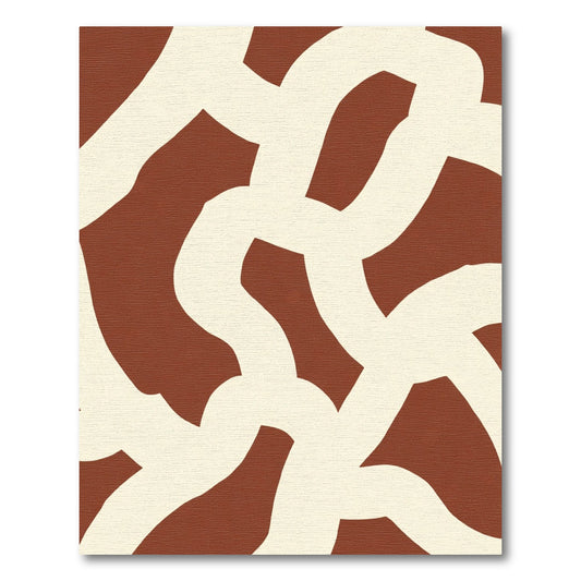 Organic Cream Braided Russet Rug