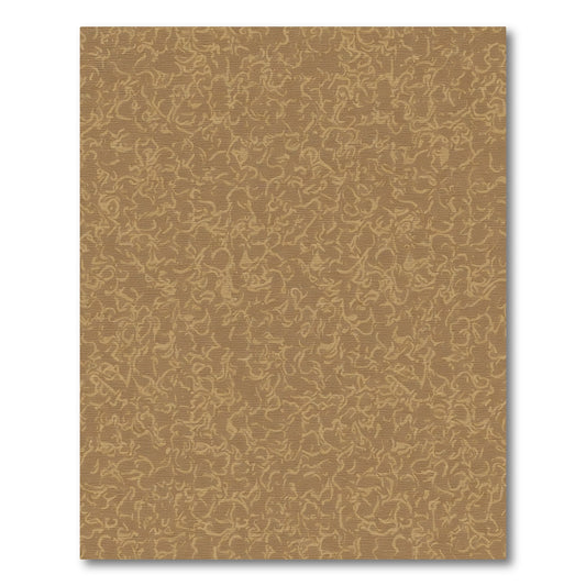 Earthy Brown Abstract Swirl Rug