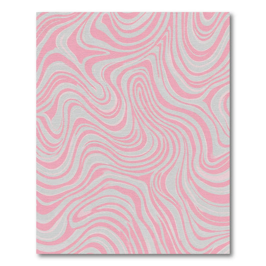 Pink Gray Swirl Marble Rug