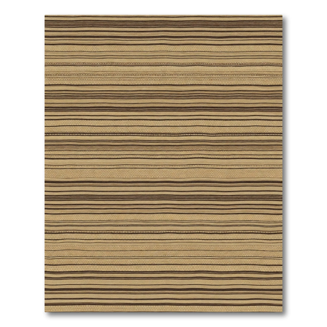 Earthy Brown Tan Horizontal Stripe Rug