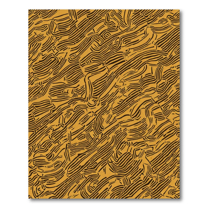 Amber Abstract Curving Lines Rug