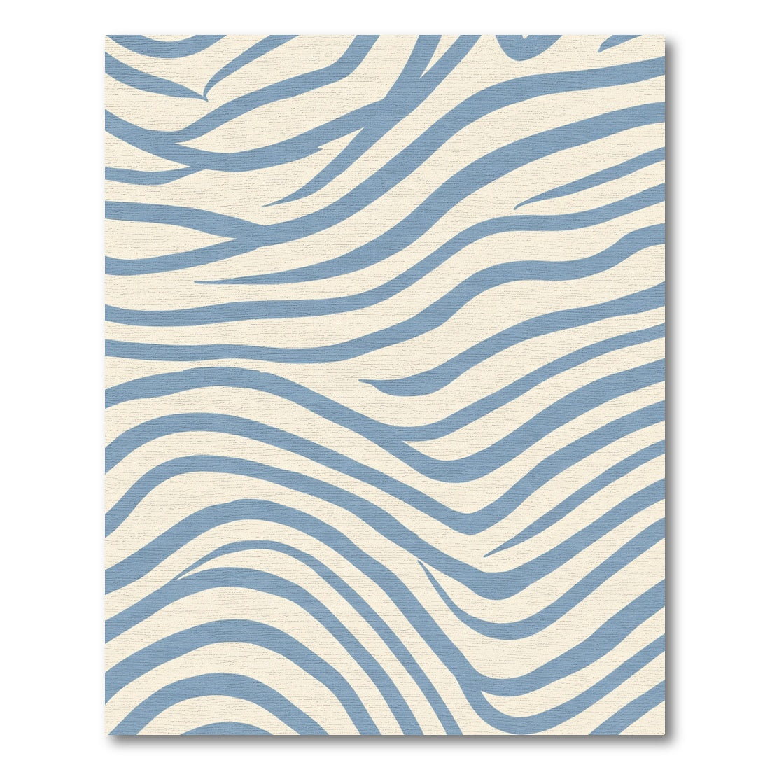 Soft Blue Zebra Stripes Rug