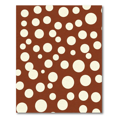 Brown Cream Random Polka Dot Rug