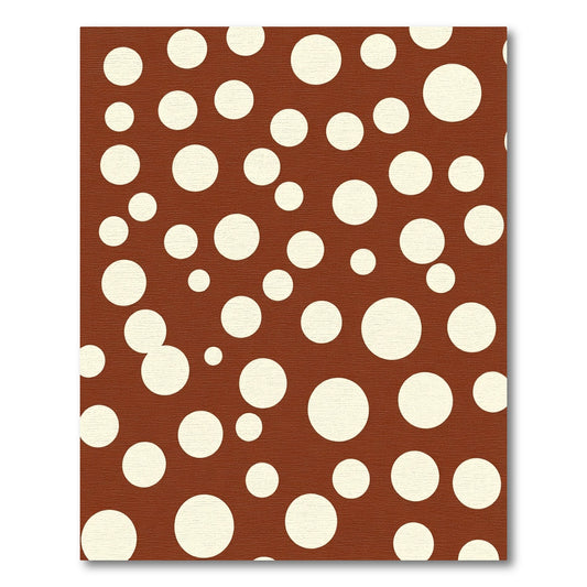 Brown Cream Random Polka Dot Rug