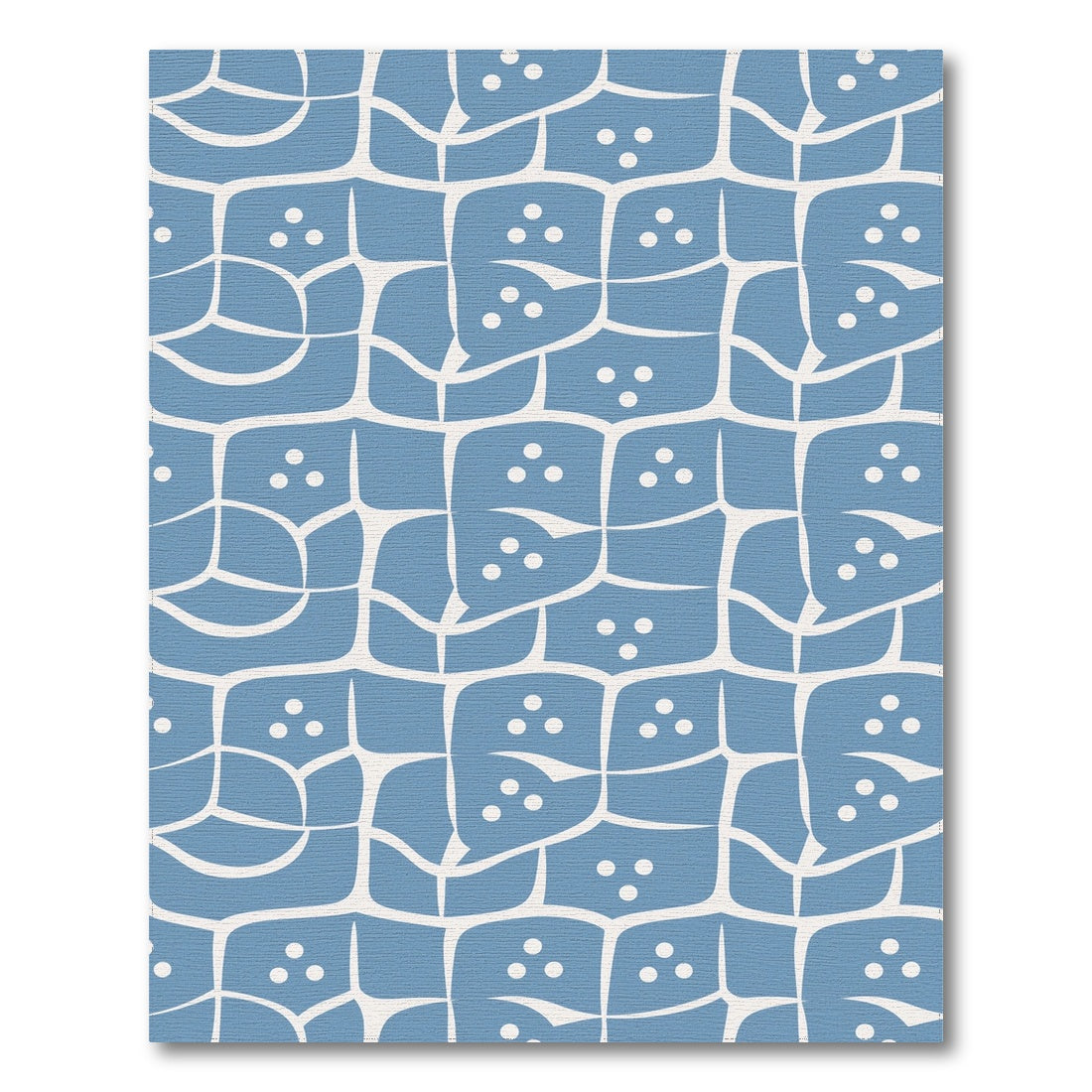 Blue Geometric Washable Area Rug