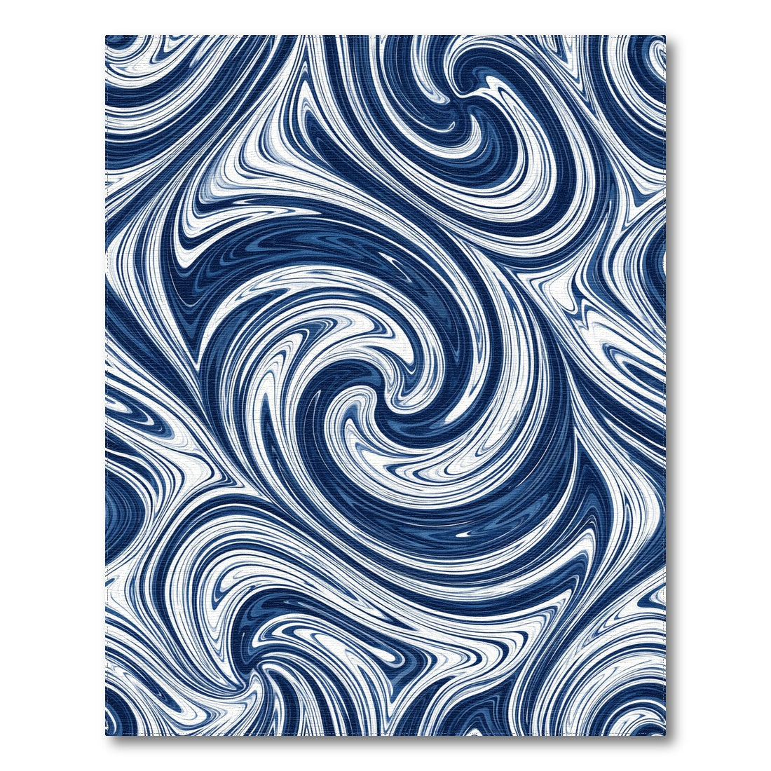 Blue and Teal Blue Marble Swirl Abstract Area Rug