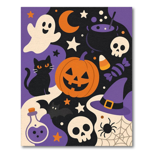 Halloween Ghost Pumpkin Cartoon Area Rug