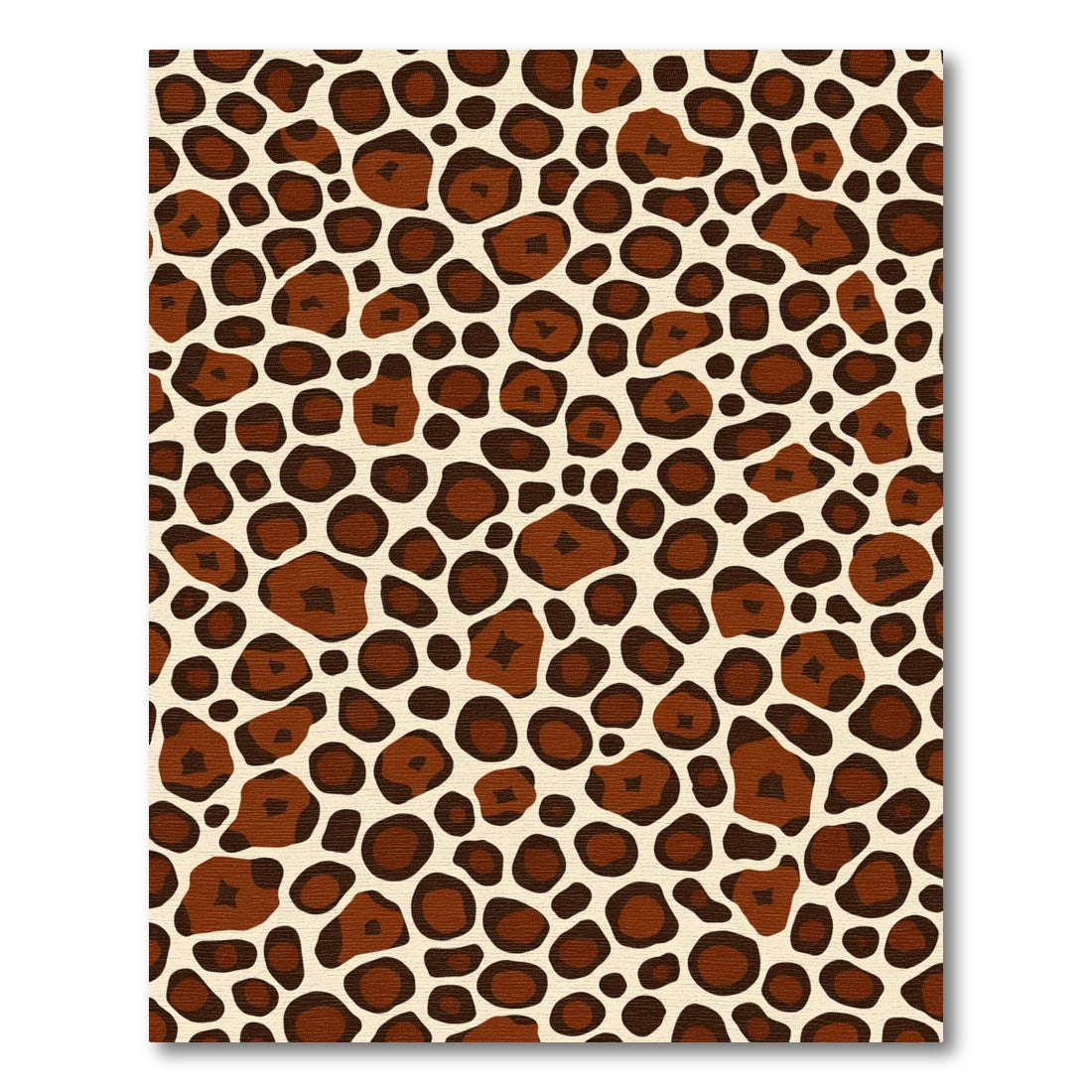 Brown Leopard Spots Contemporary Design Rug