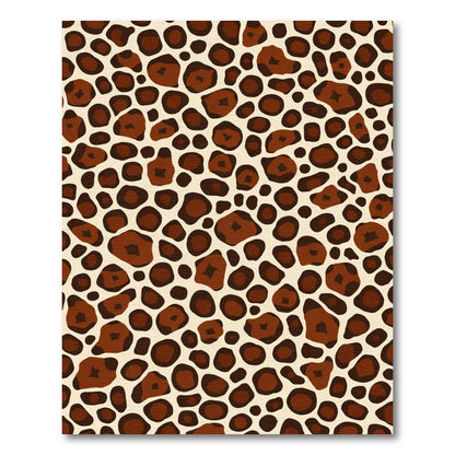 Brown Leopard Spots Contemporary Design Rug