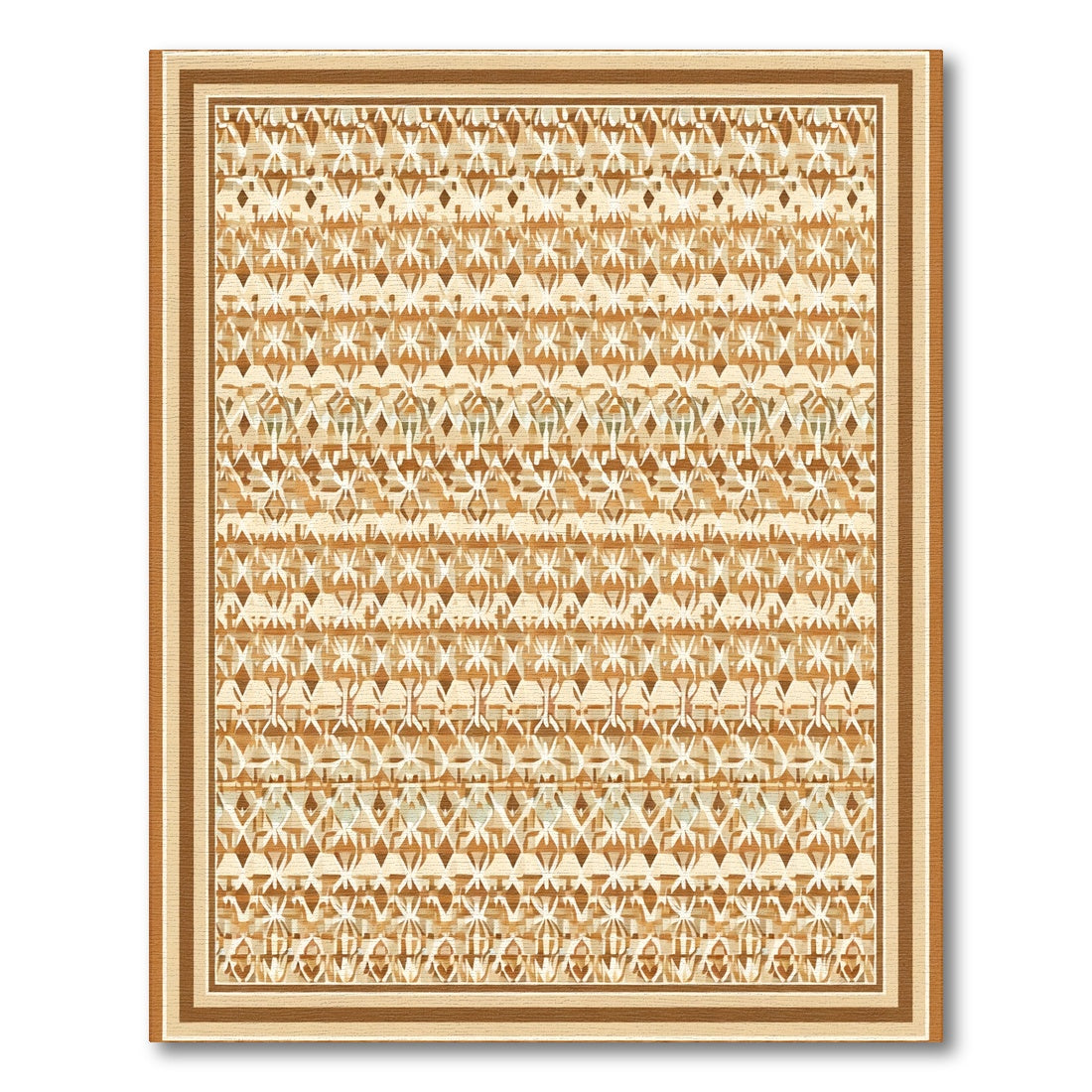 Earthy Tones Geometric Stripe Rug