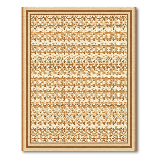 Earthy Tones Geometric Stripe Rug