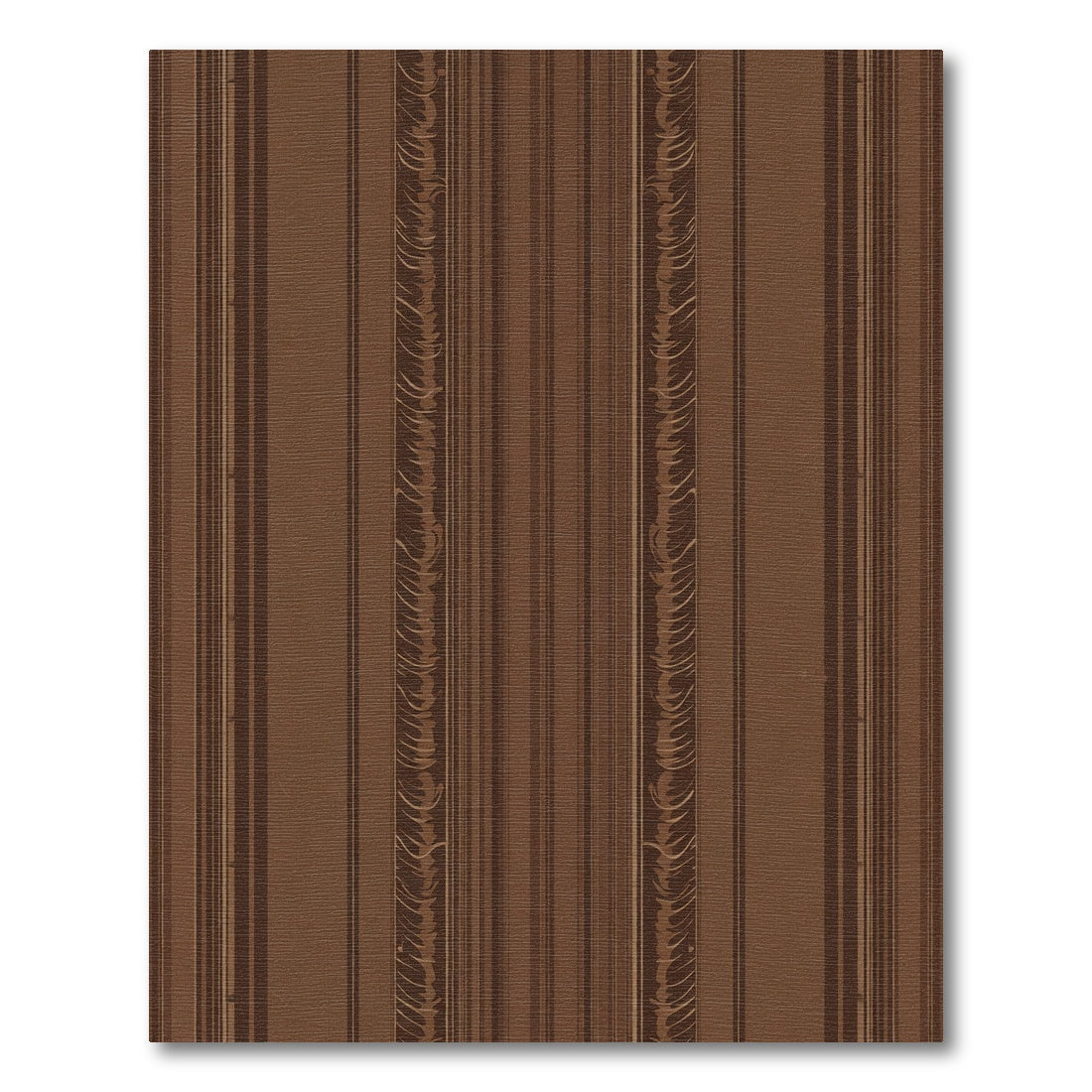 Brown Textured Vertical Stripe Rug