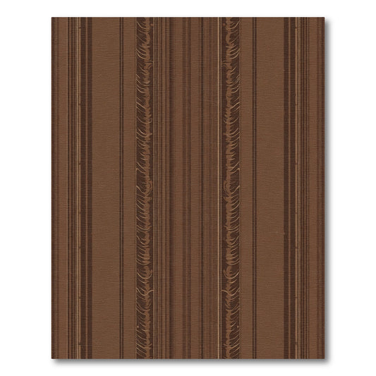 Brown Textured Vertical Stripe Rug