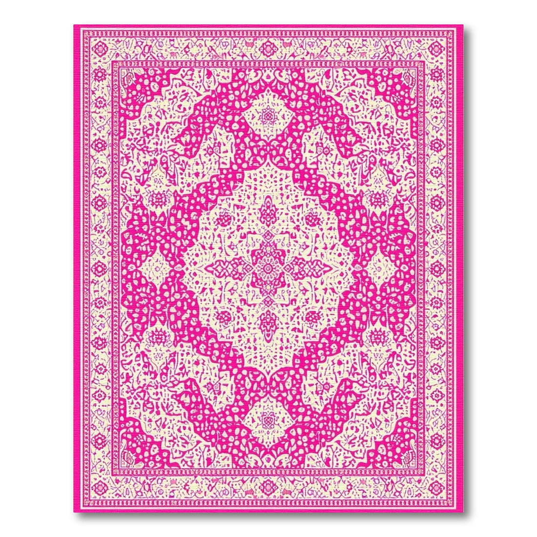 Pink Traditional Persian Pink Traditional Persian Area Rug