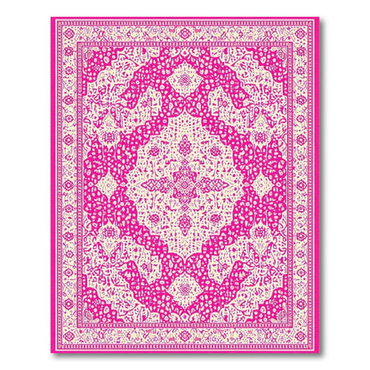 Pink Traditional Persian Pink Traditional Persian Area Rug