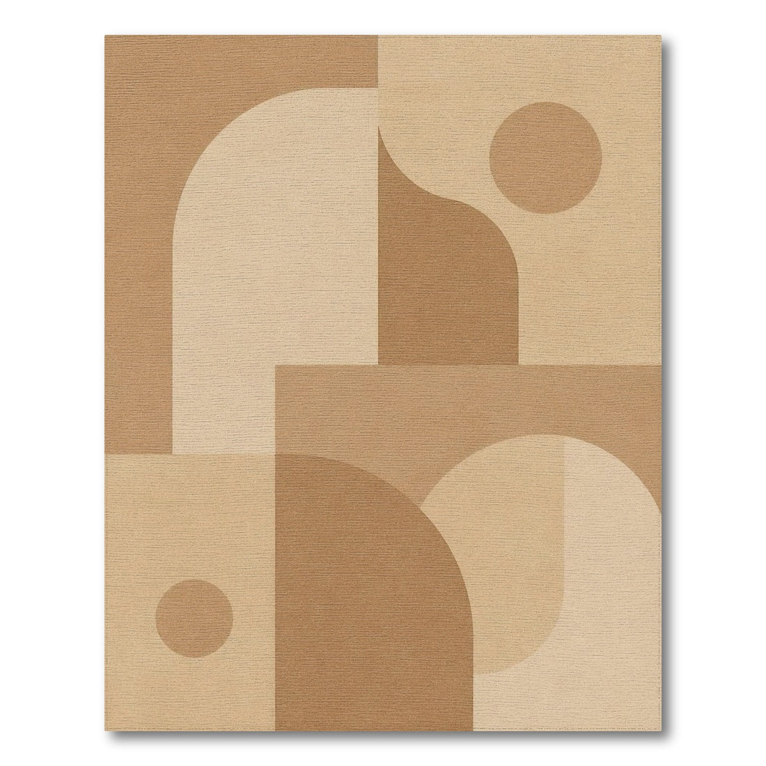 Abstract Geometric Brown Tan Brown and Tan Area Rug