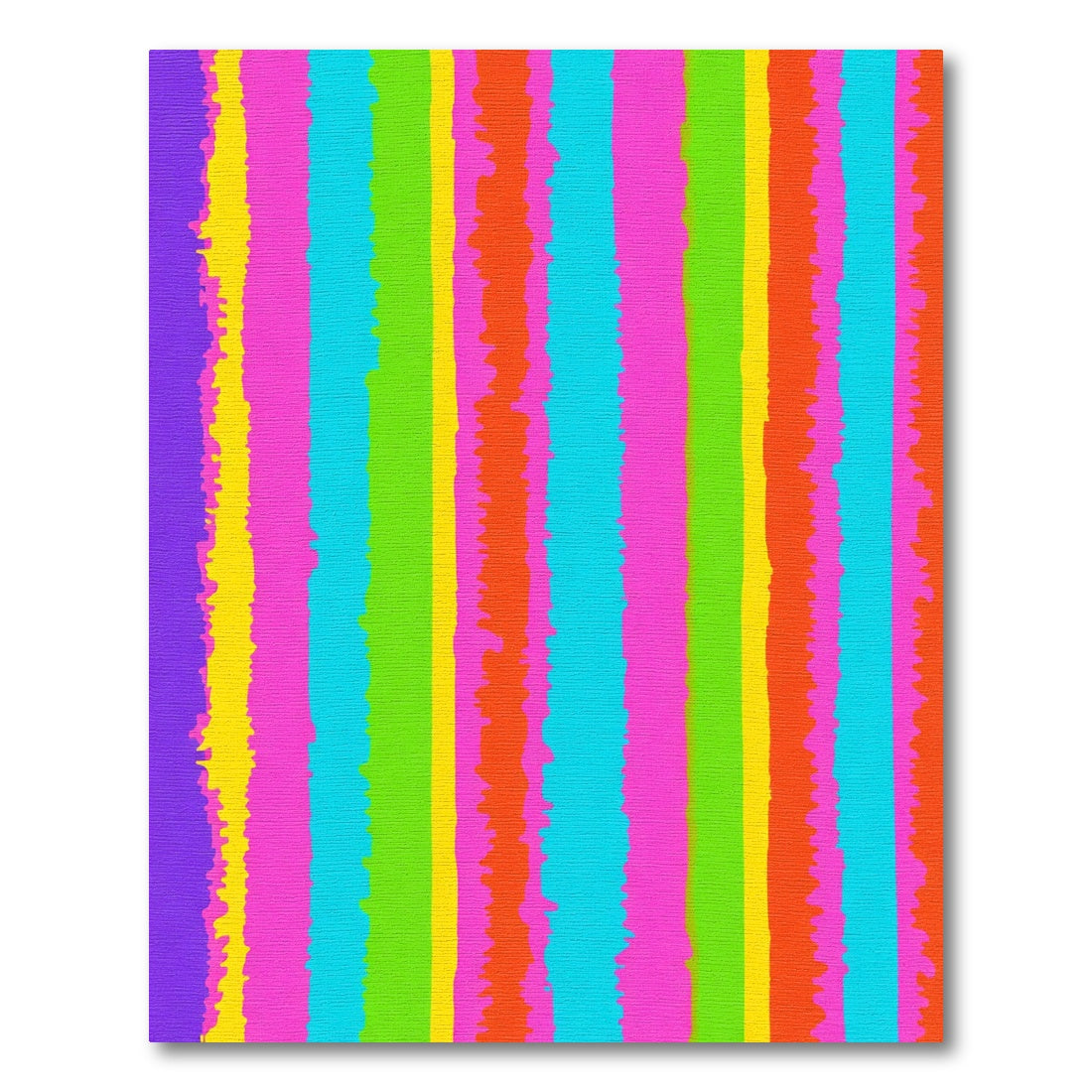 Vibrant Multicolored Uneven Stripe Rug