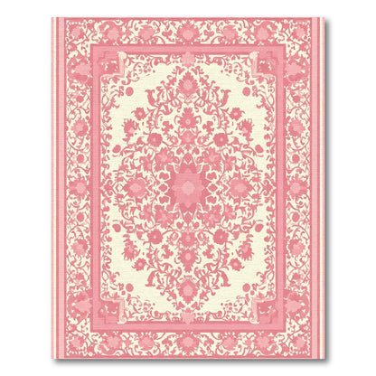 Charming Blush Floral Medallion Rug